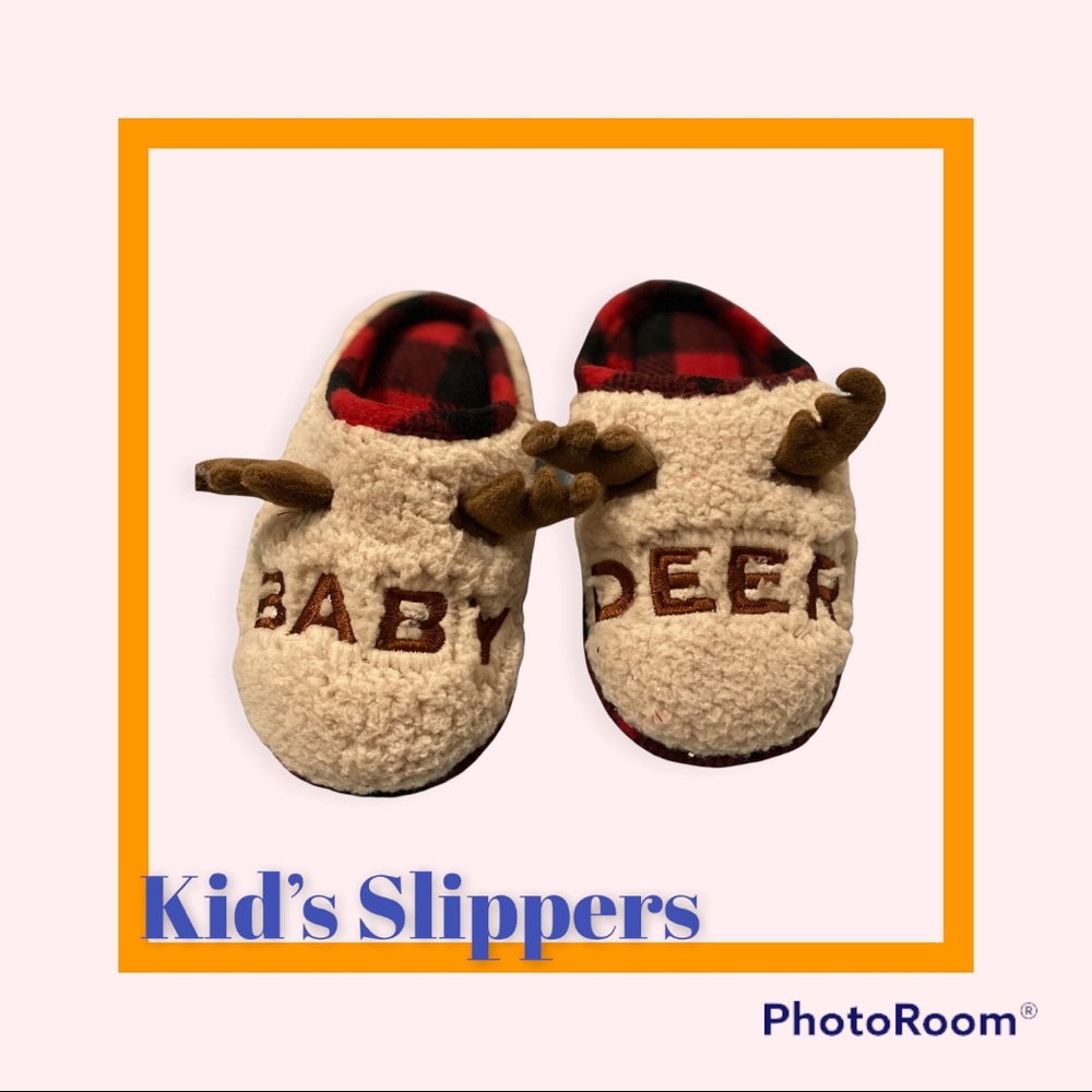 Kid’s Reindeer Slippers